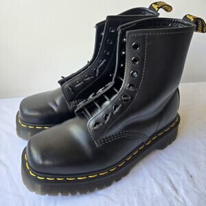 Dr Martens 1460 Bex Squared Women's Square Toe Smooth Leather Boots Black Size 7